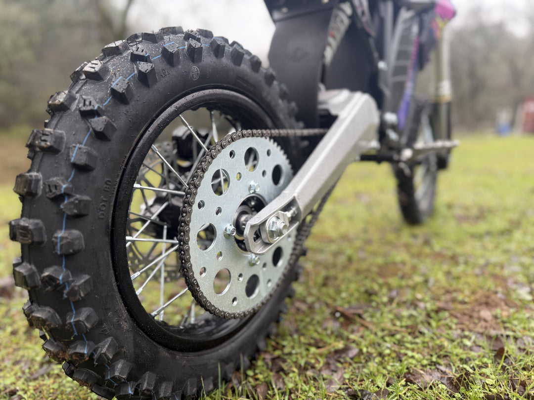 Electric Dirt Bike Rear Wheel and sprocket