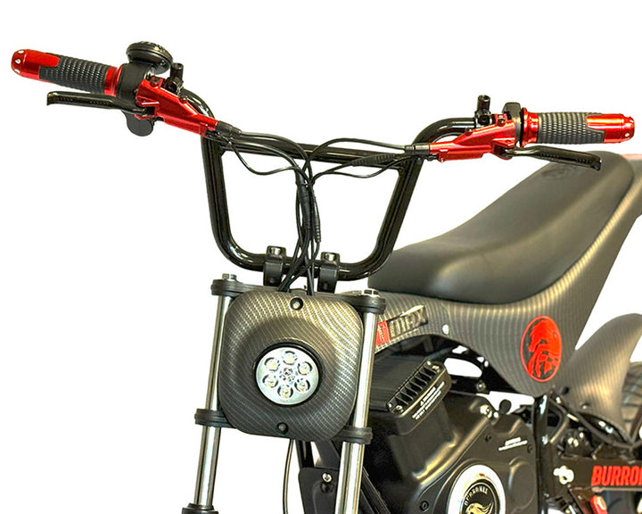 TTMax Supermoto Electric Mini Bike, 1.5kw Rated, 2.8kw Peak, 48v Lithium Ion Powered (Color: Matte Carbon Fiber)