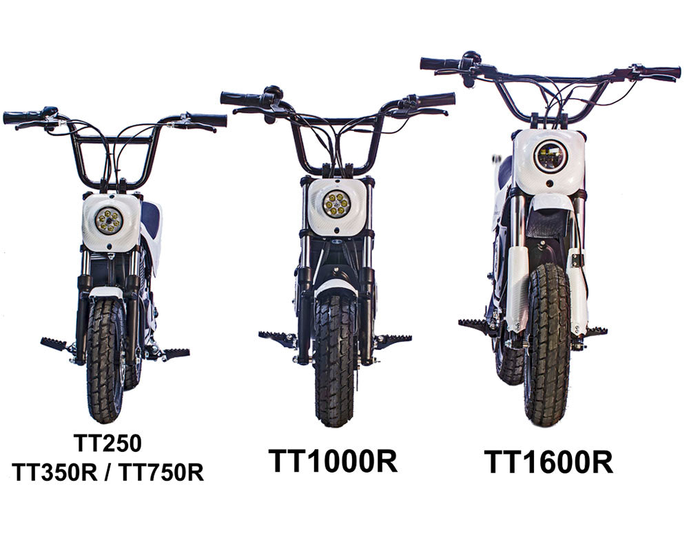 Electric Mini Bike, TT1000R Lithium Ion Powered (Color: Gloss Carbon Fiber)