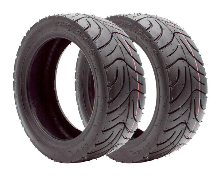 Tire with Inner Tube, Supermoto, Set of 2, 90x65-8 (Part #10143) Fits TT1000R, TTMAX