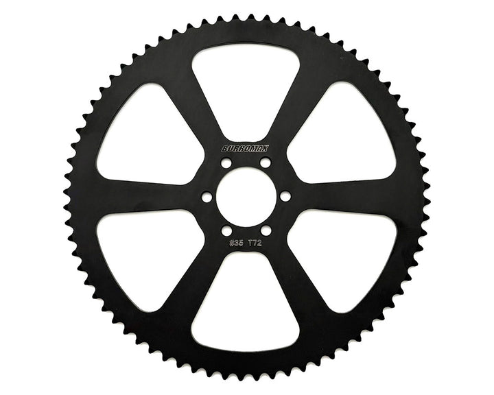 Sprocket, 72T Performance Steel #35 Chain, 48mm BC- 37.1mm ID, Black(Part #10275) Fits TT1600R, HRH, HRS, XRA, XRB