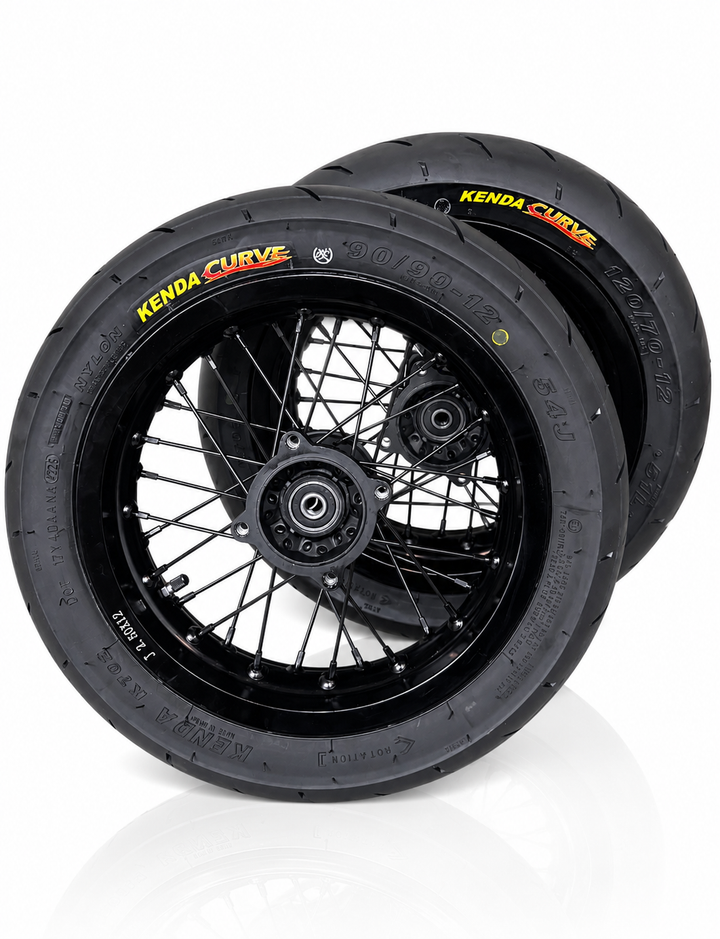 Razor MX or SX 12" Front Supermoto Wheel Kit - Black