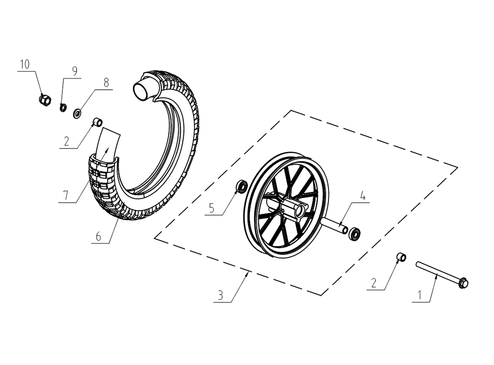 Inner Tube, 12.5x2.75 (12-1/2x2-3/4) (Part #10028) Fits TT250, TT350R, TT750R