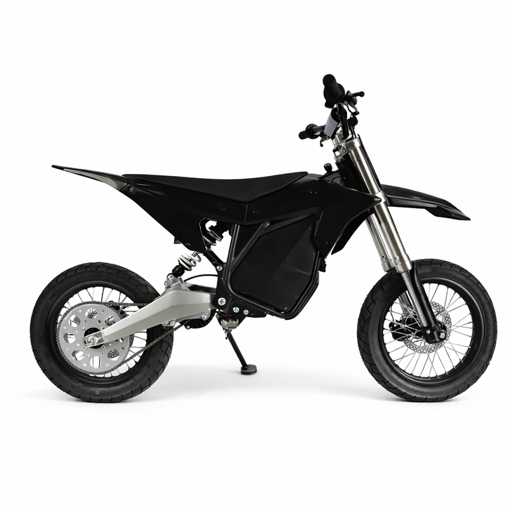 Black electric bike on a white background