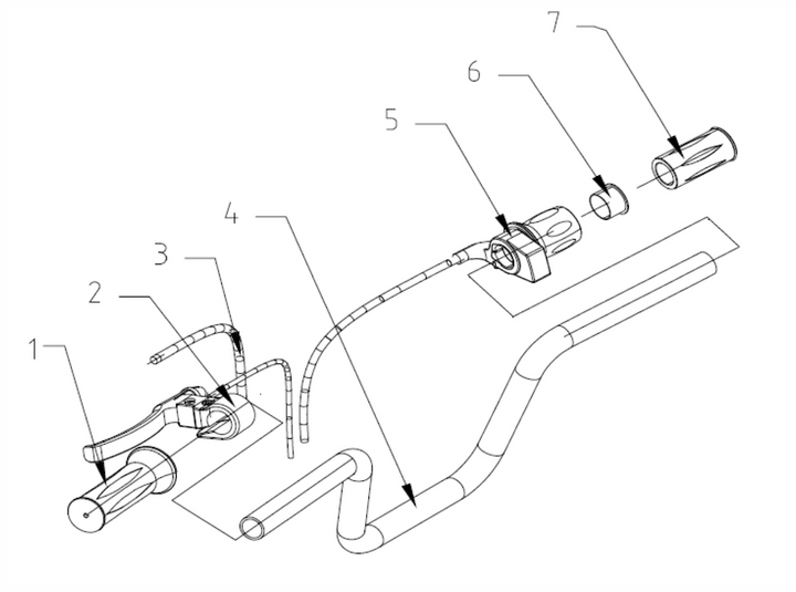 Cable, Rear Brake 41.5" housing length (Part #10009) Fits TT250, TT350R, TT750R