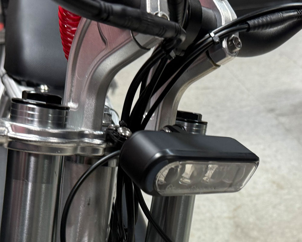 Headlight, Flat, 4 LED with Halo Side and Bracket (Part #19079) Fits TT1600R, HRH, HRS, XRA, XRB