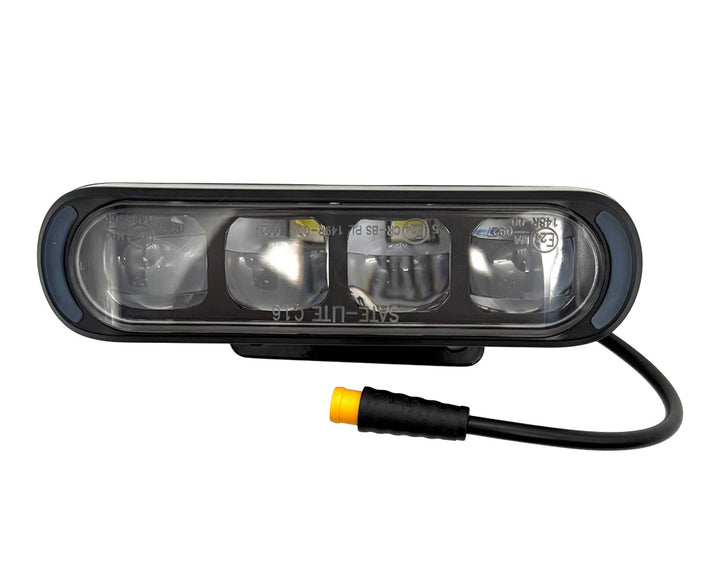 Headlight, Flat, 4 LED with Halo Side and Bracket (Part #19079) Fits TT1600R, HRH, HRS, XRA, XRB