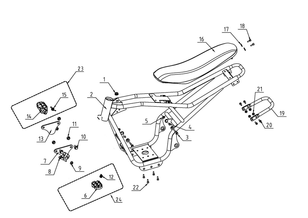 Frame (Part #10221) Fits TT1600R, HRH, HRS