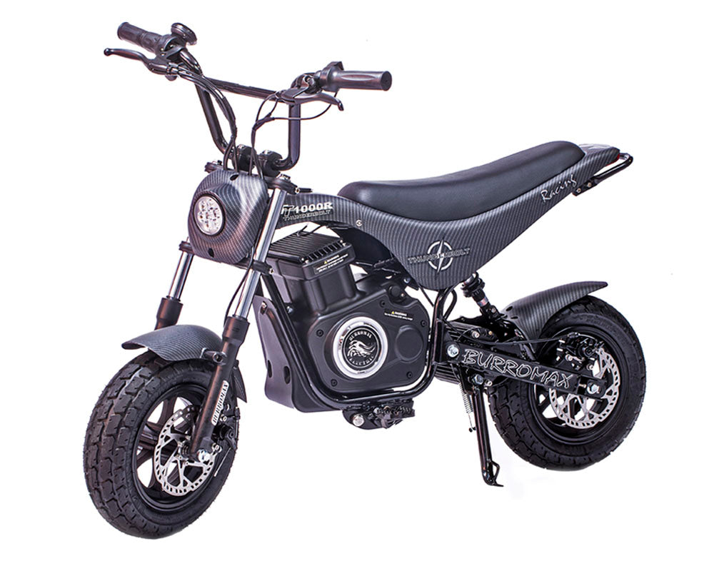 Electric Mini Bike, TT1000R Lithium Ion Powered (Color: Gloss Carbon Fiber)