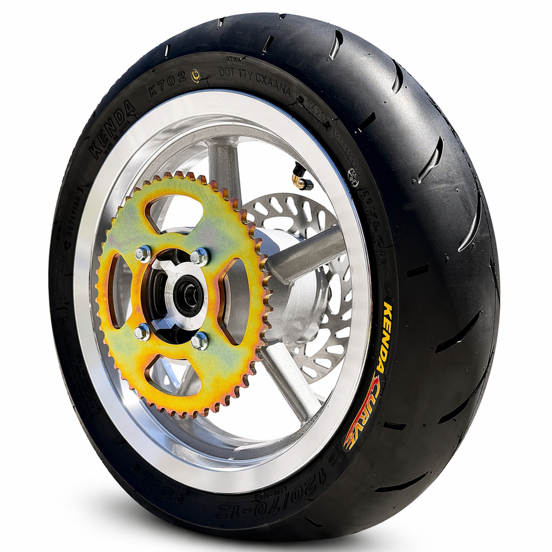 Tuttio Soleil / Valtinsu EM-5 / Yozma Super Moto Mags With Kenda 12" Tires (Silver)
