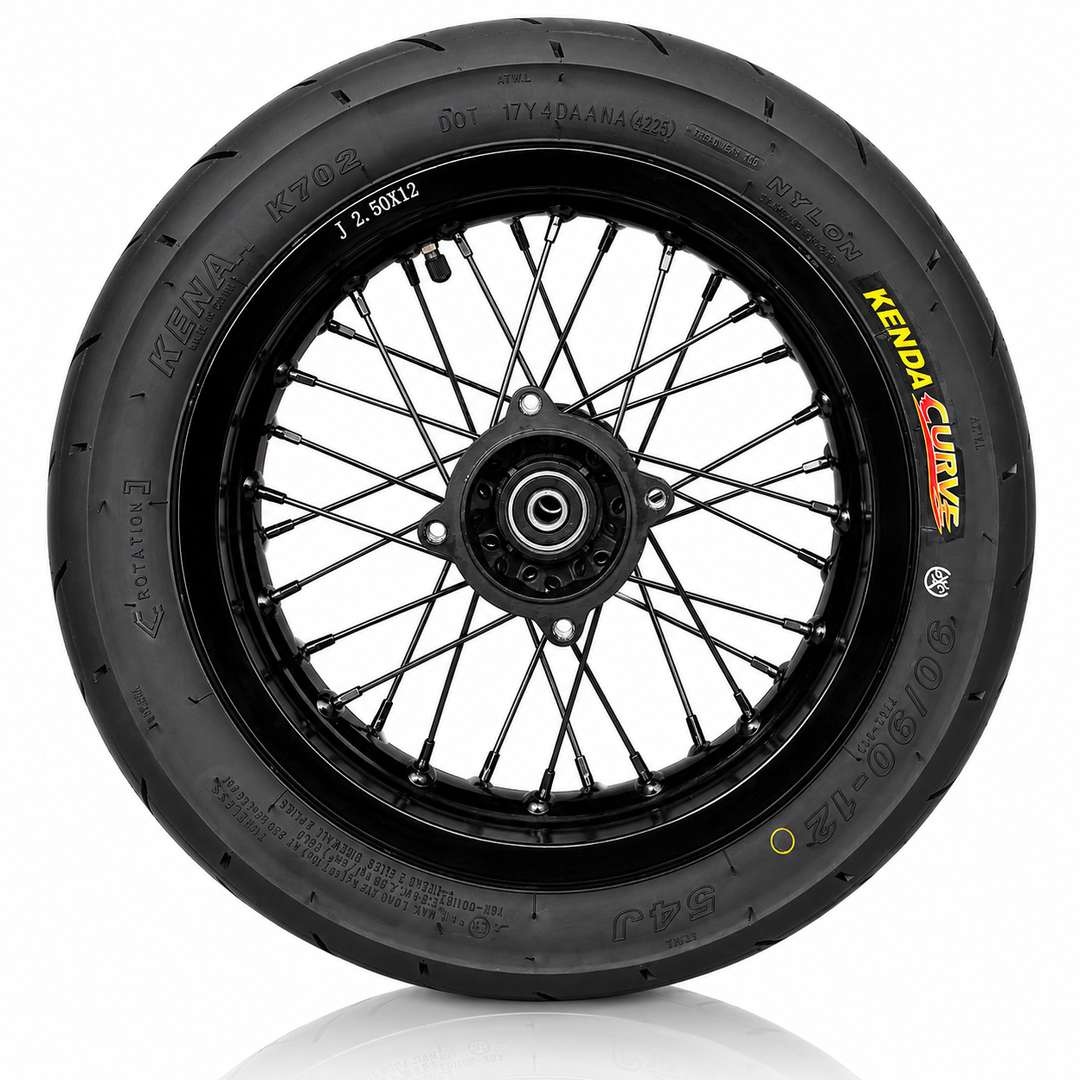 Razor MX or SX 12" Front Supermoto Wheel Kit - Black