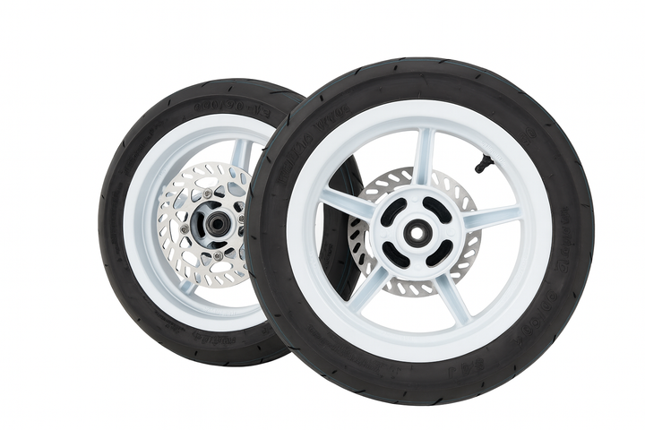 Tuttio Soleil / Valtinsu EM-5 / Yozma Super Moto Mags With Kenda 12" Tires (White)