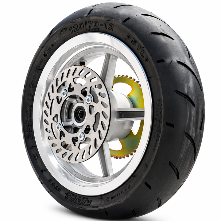 Tuttio Soleil / Valtinsu EM-5 / Yozma Super Moto Mags With Kenda 12" Tires (Silver)