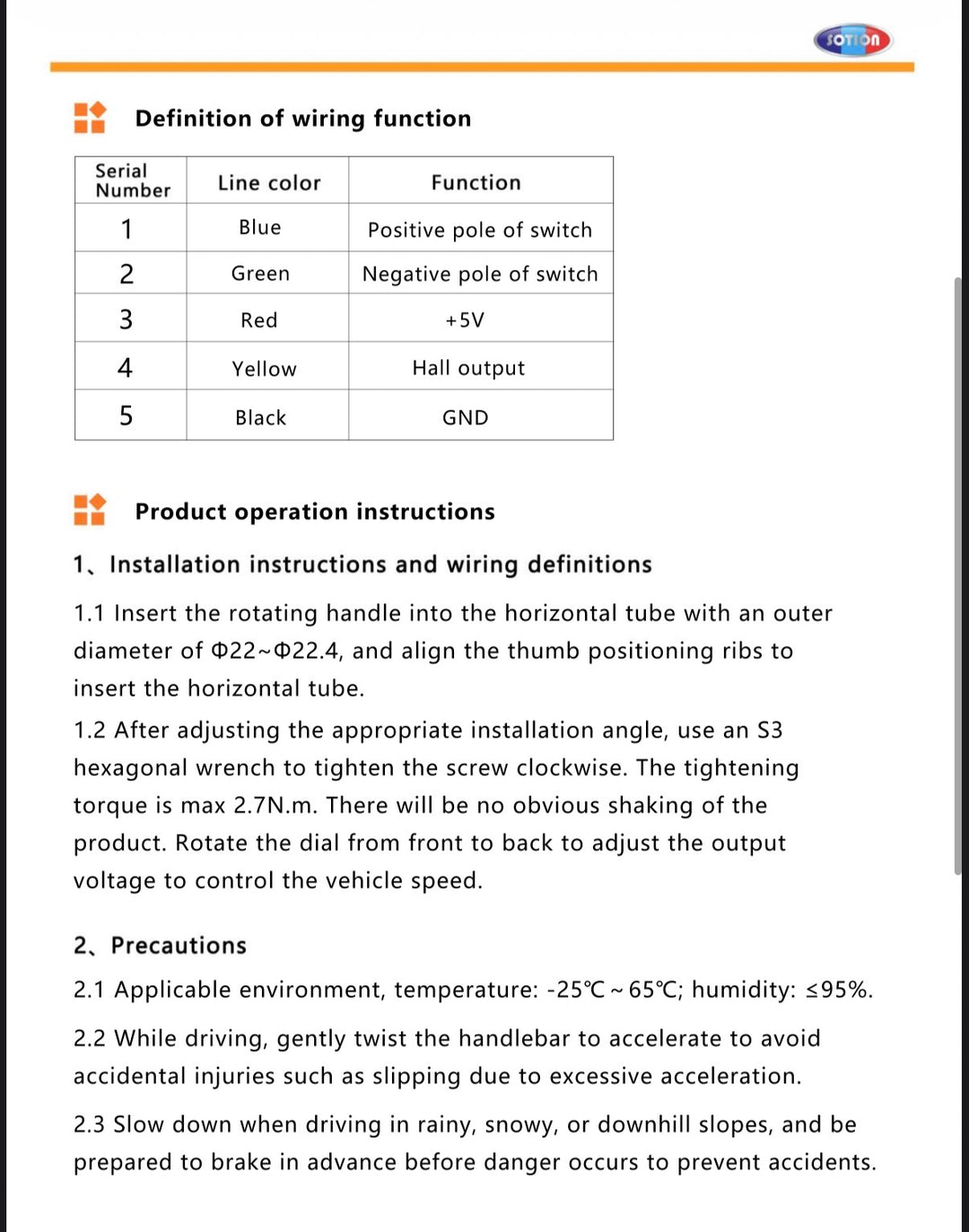 Aluminum Electric e-Bike / Motorcycle Twist Throttle - Fardriver