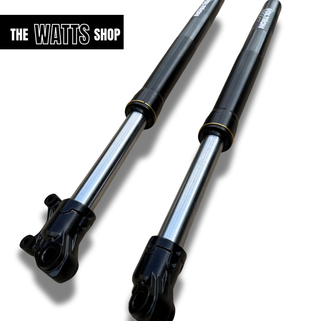 Two Tuttio Soleil 01  shock absorbers on a white background with 'The Watts Shop' logo.