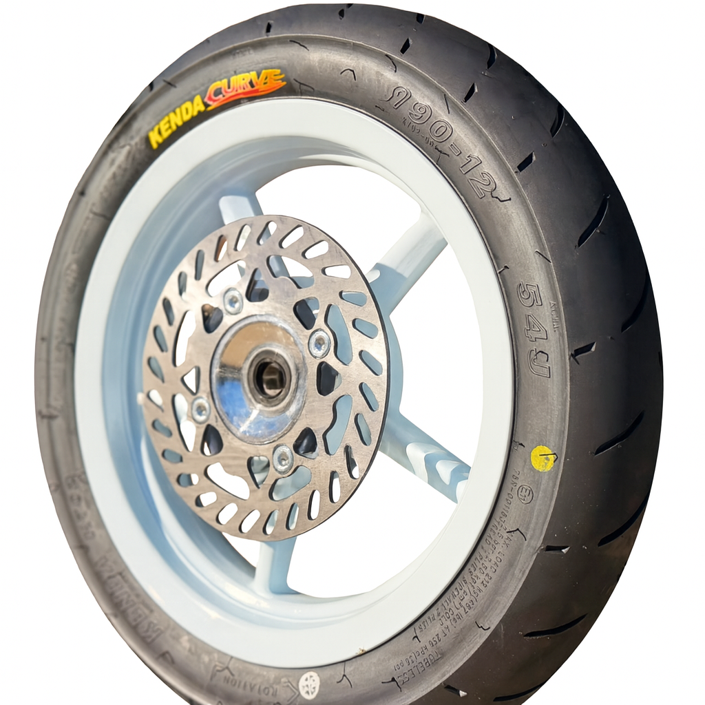 Tuttio Soleil / Valtinsu EM-5 / Yozma Super Moto Mags With Kenda 12" Tires (White)