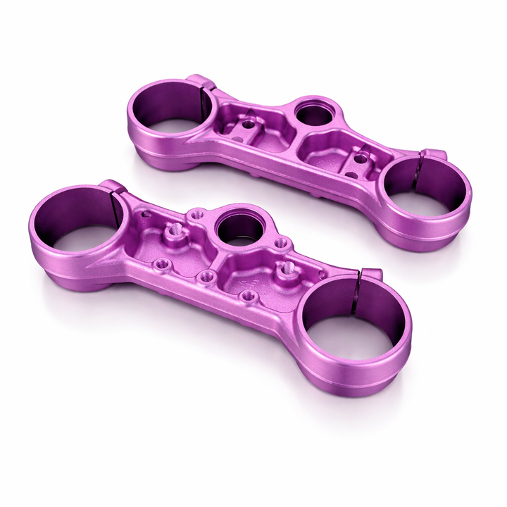 ETM RTR ANODIZED PURPLE TRIPLE CLAMPS