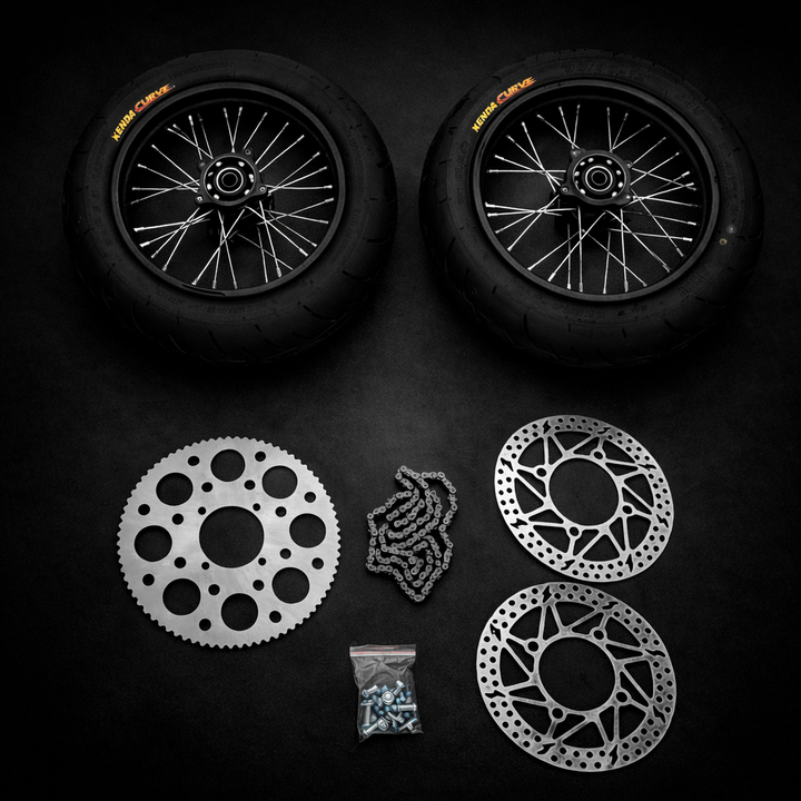 ETM RTR 12" SUPERMOTO WHEEL SET