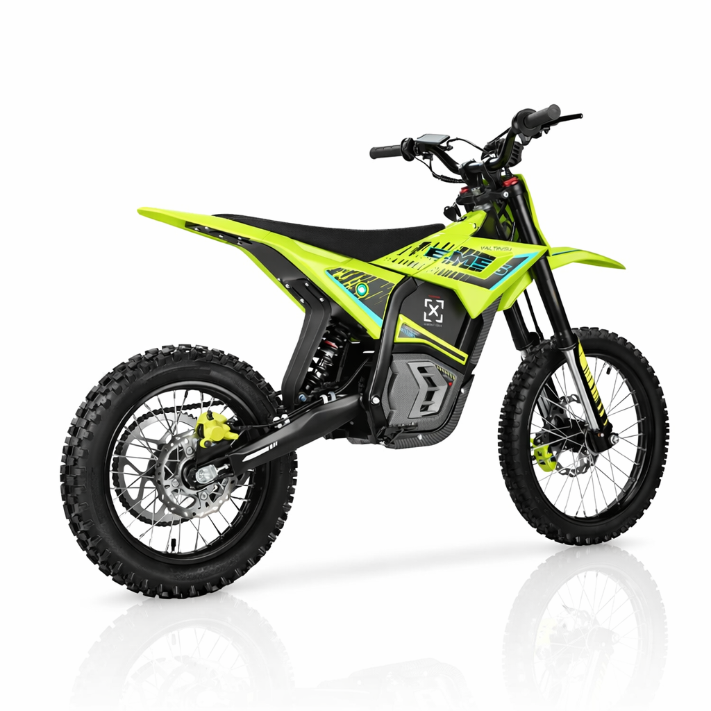 Yellow electric bike on a white background