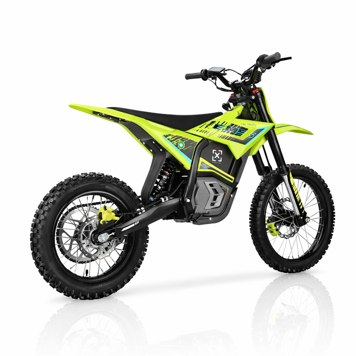 Yellow electric bike on a white background