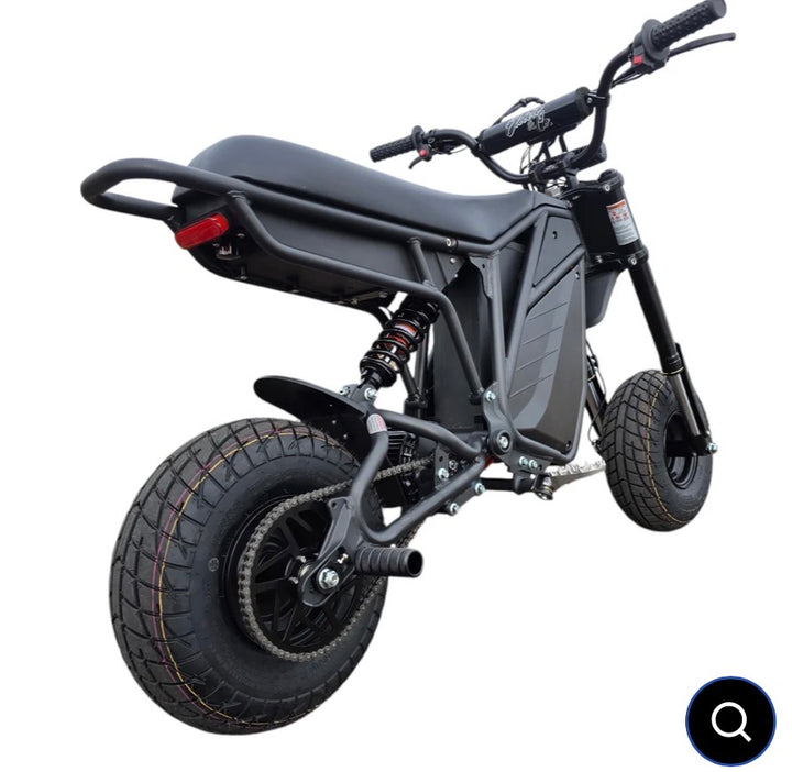 Black electric bike on a white background