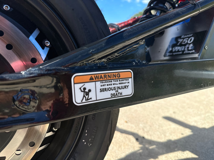 Don't Touch My Electric Motorcycle Sticker
