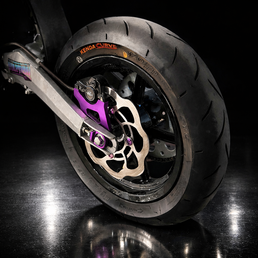 Black background with ETM RTR rear wheel 