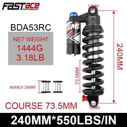 Razor Upgraded Fastace Rear Shock