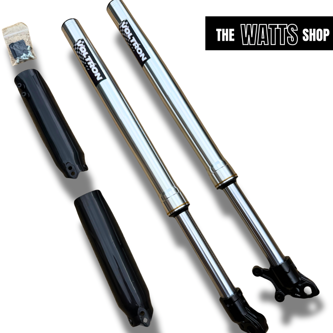 Tuttio Soleil 01 shock absorbers with 'Volton' branding on a white background, featuring 'The Watts Shop' logo.