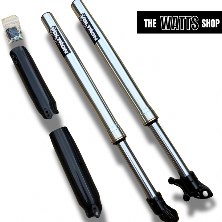 Tuttio Soleil 01 shock absorbers with 'Volton' branding on a white background, featuring 'The Watts Shop' logo.