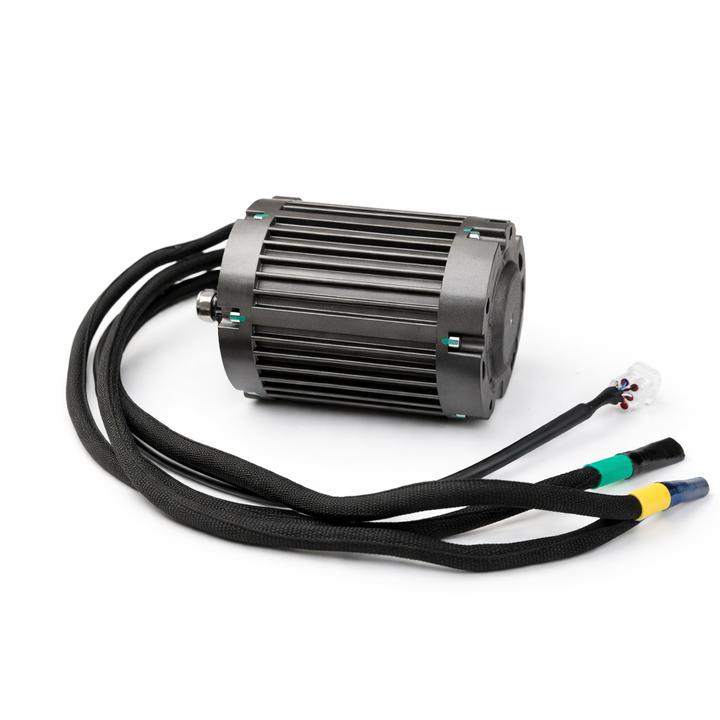 Motor with wiring on a white background