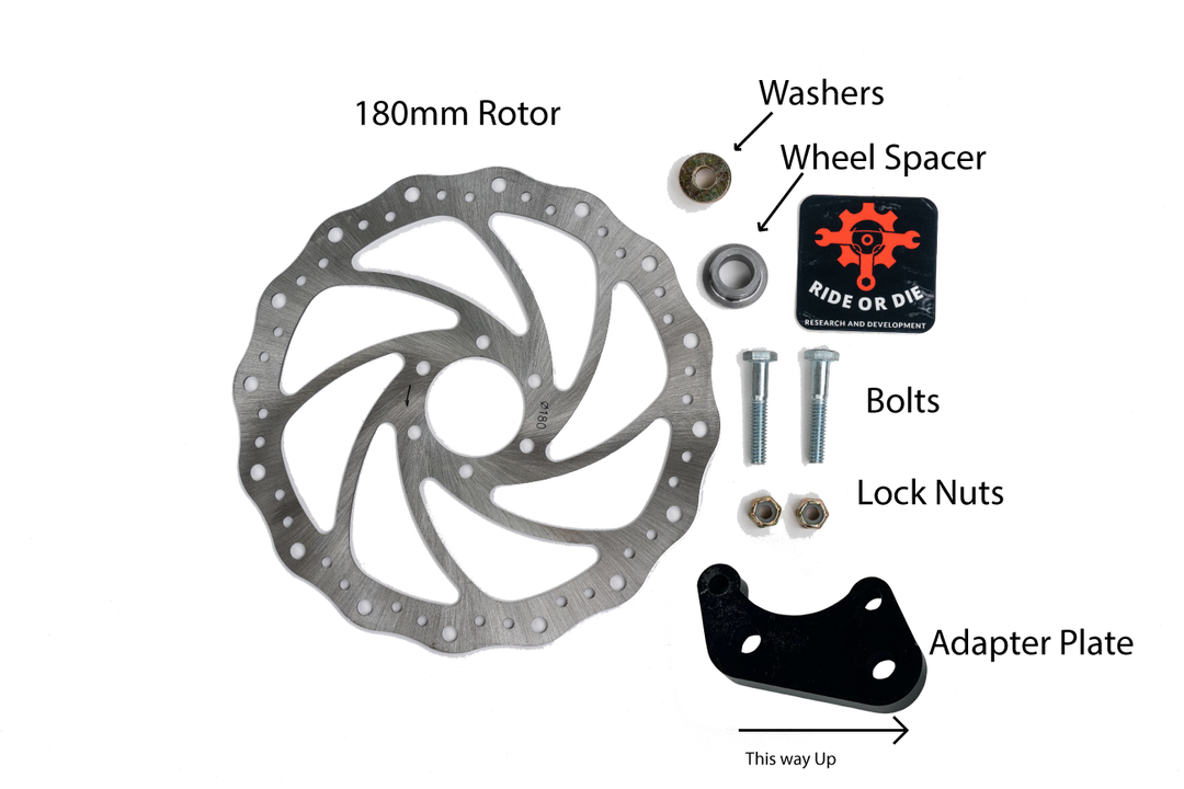 Modified Razor Brake Adapter Kit for Stock Brakes to RnD Forks