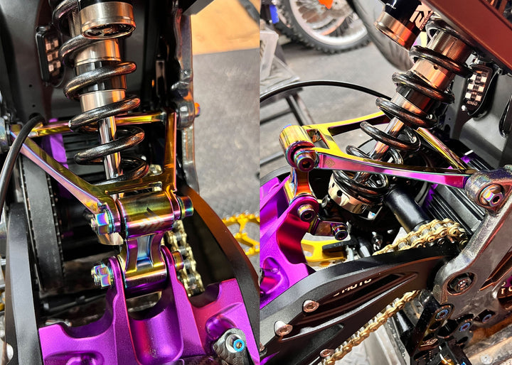 Heavy Hitter Lightweight TI Surron LBX Suspension Triangle