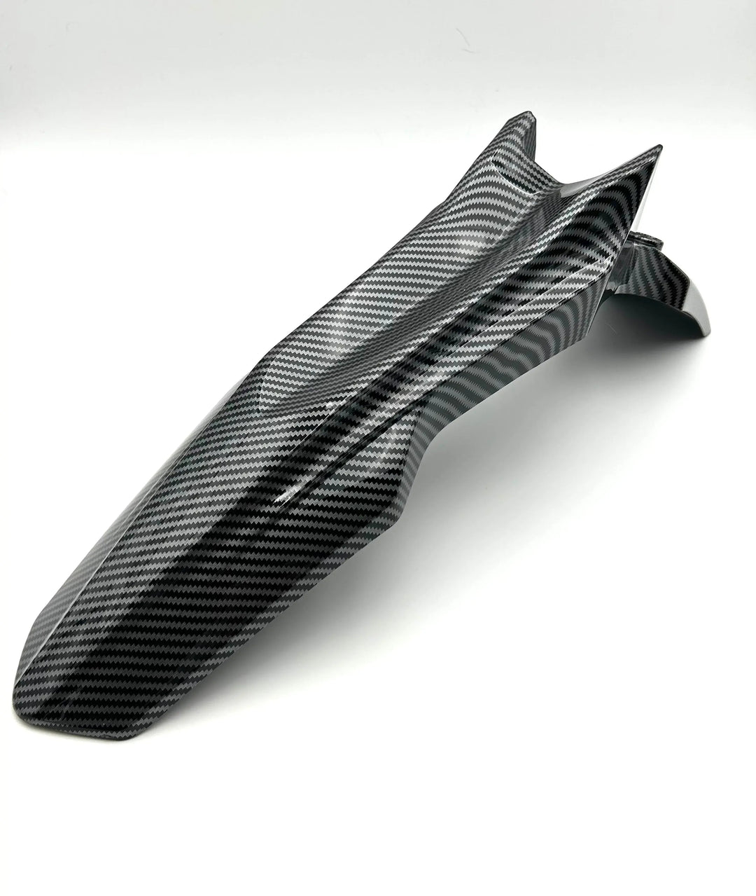 Carbon fiber part on a white background