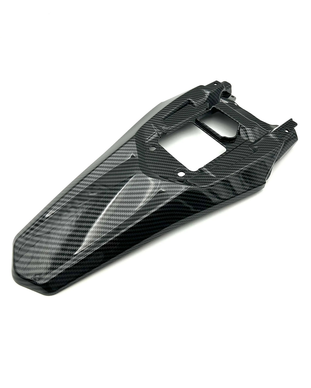 Carbon fiber phone case on a white background