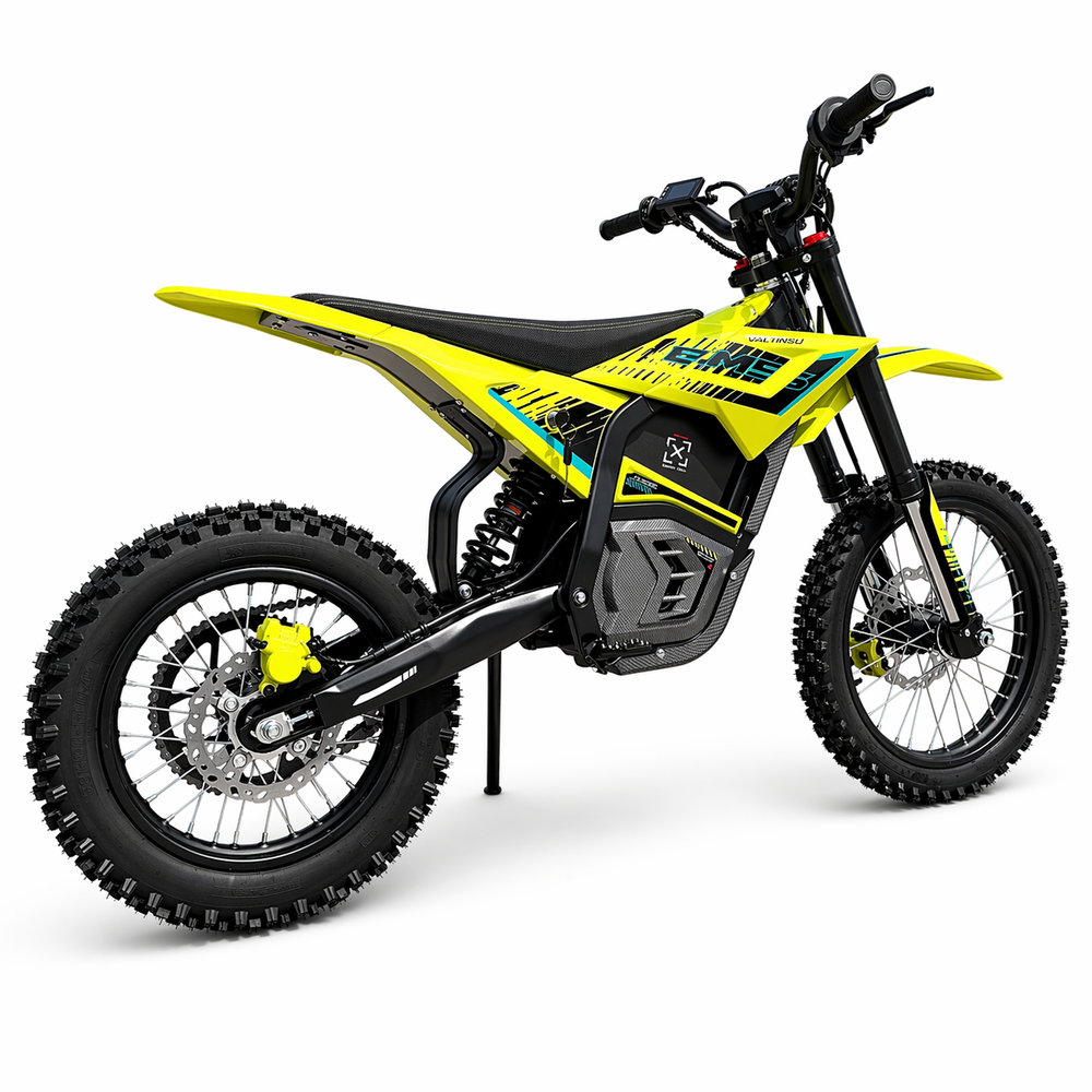 green dirt bike on white background 