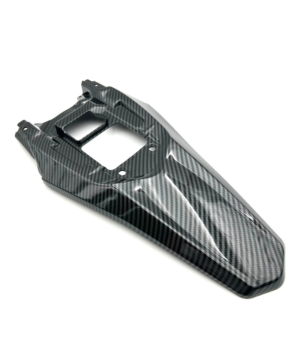 Carbon fiber phone case on a white background