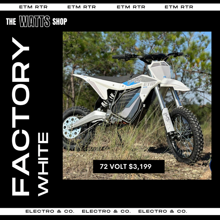 RTR Electric Dirt Bike 72 Volt - White!
