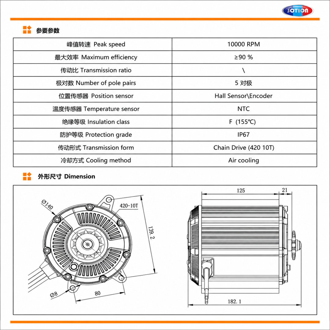 SOTION 72V 12KW FW22 MOTOR Kit with Controller For Valtinsu & Yozma