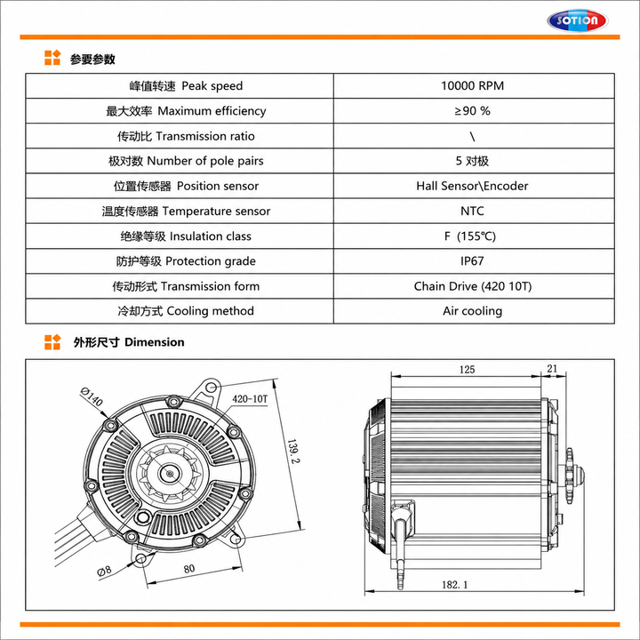 SOTION 72V 12KW FW22 MOTOR Kit with Controller For Valtinsu & Yozma