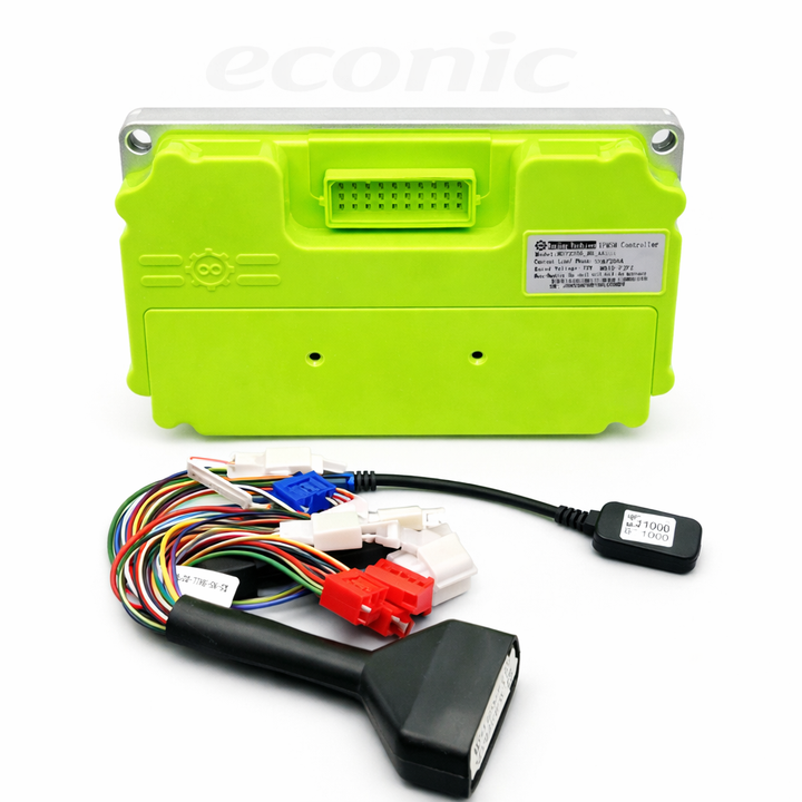 Automotive wiring harness and connectors with a green box on a white background